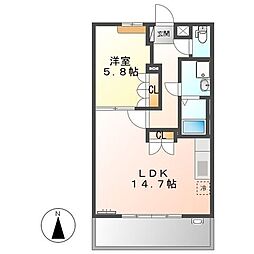 ブリランテ 1LDKの間取図画像