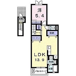 シンフォニア1 1LDKの間取図画像