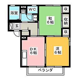 ファミール・M 2DKの間取図画像