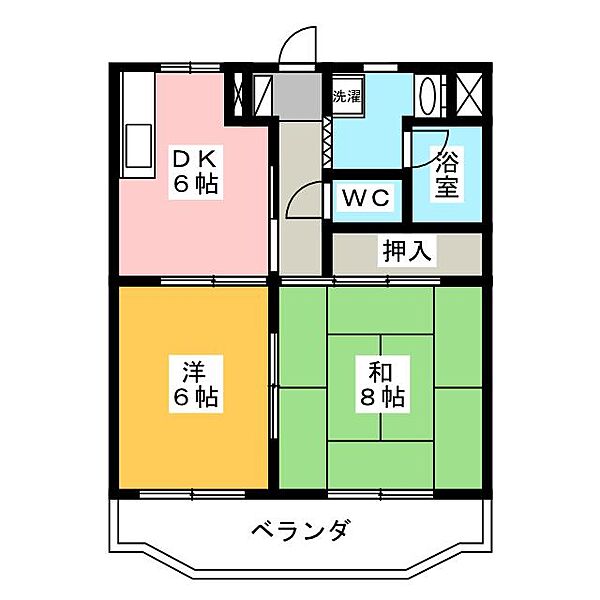 パストラーレIII ｜静岡県磐田市安久路１丁目(賃貸マンション2DK・3階・45.66㎡)の写真 その2