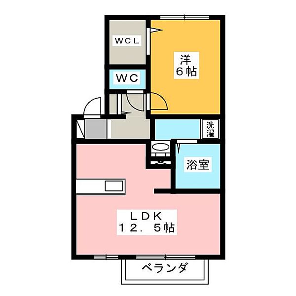 リビングタウンヴェルードＣ ｜静岡県磐田市明ケ島(賃貸アパート1LDK・2階・45.42㎡)の写真 その2