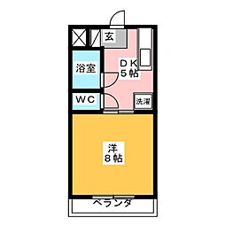 メゾンドプルミエル 1DKの間取図画像