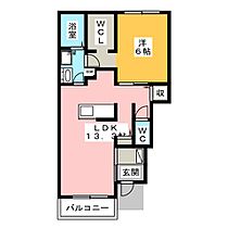 グランディア  ｜ 静岡県磐田市大原（賃貸アパート1LDK・1階・47.31㎡） その2