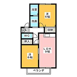 アヴァンセ 2LDKの間取図画像