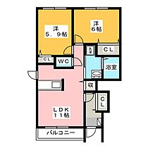 アンベリー  ｜ 静岡県磐田市豊浜中野（賃貸アパート2LDK・1階・55.37㎡） その2