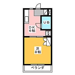 サンルミエール 1DKの間取図画像