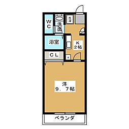 マンションTENYU 1Kの間取図画像