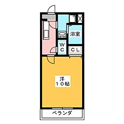 グランフォート 1Kの間取図画像