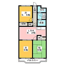 ヴィブレ若宮南 3LDKの間取図画像