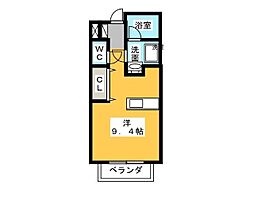 HeightsAvanti ワンルームの間取図画像