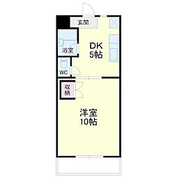 サンライズM 1DKの間取図画像