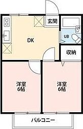 彩輝8B 2DKの間取図画像