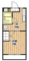 メゾンドプルミエル 1DKの間取図画像