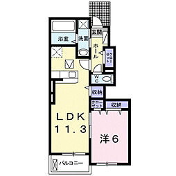 トーラス4 1LDKの間取図画像
