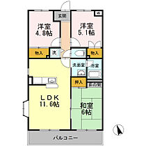 ハーモニー木下  ｜ 静岡県駿東郡長泉町本宿（賃貸マンション3LDK・2階・64.64㎡） その2