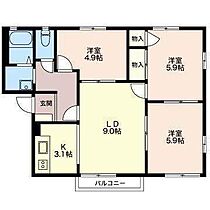 プランシェバラキB  ｜ 静岡県伊豆の国市原木（賃貸アパート3LDK・2階・61.19㎡） その2