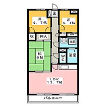 メゾンつつじヶ丘 壱番館  ｜ 静岡県三島市壱町田（賃貸マンション3LDK・2階・65.45㎡） その2