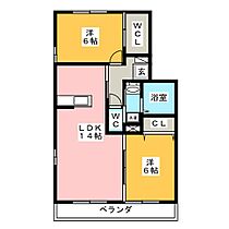 パーム　ヴィラ Ａ  ｜ 岐阜県羽島郡笠松町円城寺（賃貸アパート2LDK・2階・59.54㎡） その2