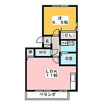 セレッソＫＴ Ｂ  ｜ 岐阜県岐阜市薮田南３丁目（賃貸アパート1LDK・1階・42.14㎡） その2