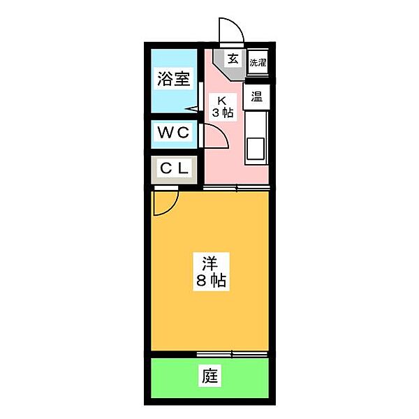 コロボックル　Ａ棟 ｜岐阜県岐阜市茜部本郷３丁目(賃貸アパート1K・1階・24.00㎡)の写真 その2