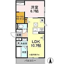 D-ROOM茜部中島　A棟 301 ｜ 岐阜県岐阜市茜部中島１丁目75番地1（賃貸アパート1LDK・3階・42.09㎡） その2