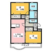 コーポ戸崎  ｜ 岐阜県岐阜市今嶺２丁目（賃貸マンション2LDK・2階・53.50㎡） その2