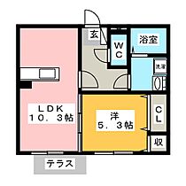 ジュネス  ｜ 岐阜県岐阜市今嶺２丁目（賃貸アパート1LDK・1階・40.04㎡） その2