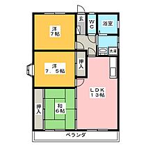 エムステージ  ｜ 岐阜県羽島郡岐南町下印食３丁目（賃貸マンション3LDK・2階・67.00㎡） その2