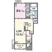 ホープ 101 ｜ 岐阜県岐阜市日置江３丁目15番地1（賃貸アパート1LDK・1階・50.01㎡） その2