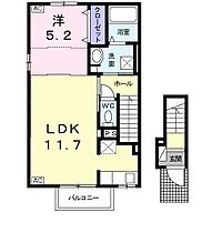 カレント　ヒガシウズラ　Ｃ  ｜ 岐阜県岐阜市東鶉６丁目（賃貸アパート1LDK・2階・43.32㎡） その2