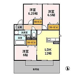 ハイ・アヴェニュー2 3LDKの間取図画像