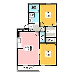 ジェントリー 2LDKの間取図画像