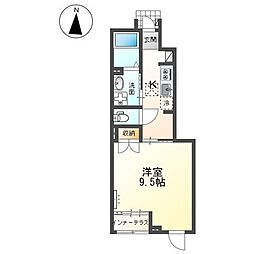 プレミアムMINI 1Kの間取図画像