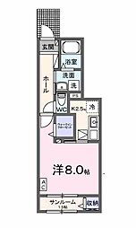 MALEN(マーレン) 1Kの間取図画像