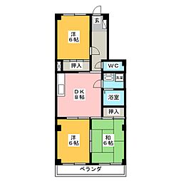 BelleEpochOGAWA 3DKの間取図画像