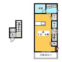レクシアメゾン ワンルームの間取図画像