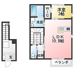 Belle Jiang II 1LDKの間取図画像