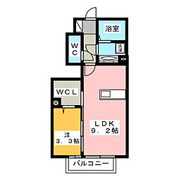 ドミール 1LDKの間取図画像