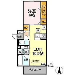 raum Y 1LDKの間取図画像