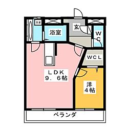 グランフォーレ 1LDKの間取図画像