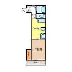 ラフォーレ岐阜 1DKの間取図画像
