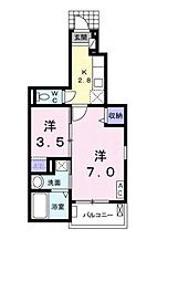 フェリシア 2Kの間取図画像