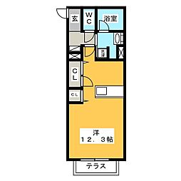 シャーメゾン六条 ワンルームの間取図画像