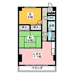 シーバンス 2LDKの間取図画像