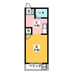 コーポ平成 1Kの間取図画像