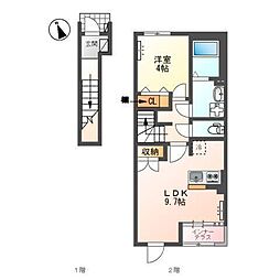branche'IV(ブランシェIV) 1LDKの間取図画像