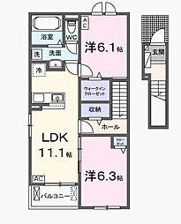 ReiRan(レイラン)I 2LDKの間取図画像