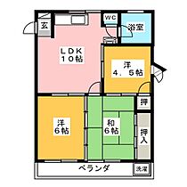 城西ハイツ  ｜ 岐阜県岐阜市大福町８丁目（賃貸マンション3LDK・2階・51.03㎡） その2