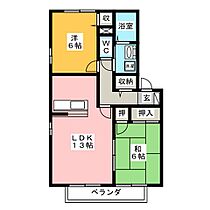 ボヌール　Ｂ  ｜ 岐阜県岐阜市福光東１丁目（賃貸アパート2LDK・2階・58.37㎡） その2