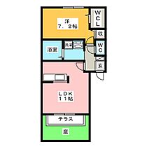 Ｗｉｌｌ　Ｅｘｃｅｌ　Ａ  ｜ 岐阜県岐阜市粟野西３丁目（賃貸アパート1LDK・1階・45.38㎡） その2